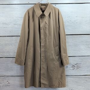 Vintage Harbormaster Tan Trench Coat Sherpa Lined 42 Long Made in Taiwan
